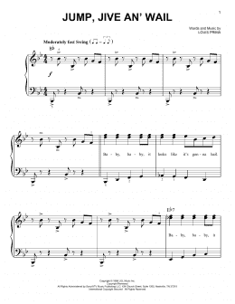 page one of Jump, Jive An' Wail (Easy Piano)