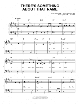 page one of There's Something About That Name (Easy Piano)