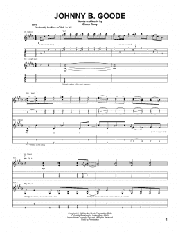 page one of Johnny B. Goode (Guitar Tab)