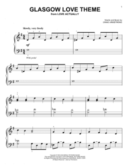 page one of Glasgow Love Theme (from Love Actually) (Easy Piano)