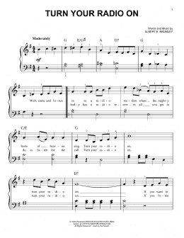 page one of Turn Your Radio On (Easy Piano)