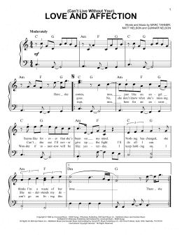 page one of (Can't Live Without Your) Love And Affection (Easy Piano)