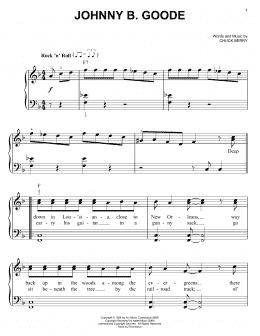 page one of Johnny B. Goode (Easy Piano)