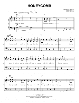page one of Honeycomb (Easy Piano)