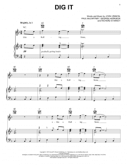 page one of Dig It (Piano, Vocal & Guitar Chords (Right-Hand Melody))