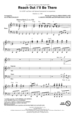 page one of Reach Out I'll Be There (arr. Alan Billingsley) (SATB Choir)