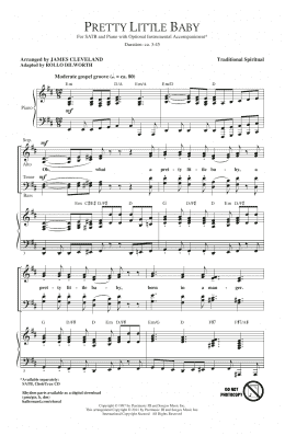 page one of Pretty Little Baby (arr. James Cleveland) (SATB Choir)