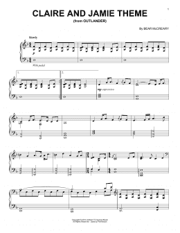 Claire And Jamie Theme (from Outlander) - Sheet Music