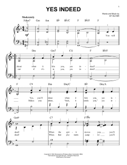 page one of Yes Indeed (Easy Piano)