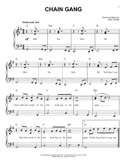 page one of Chain Gang (Easy Piano)