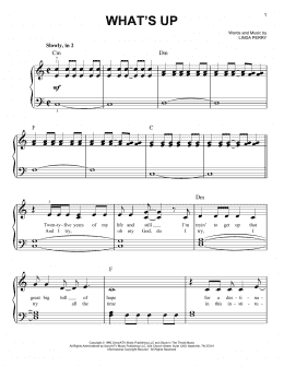 page one of What's Up (Easy Piano)