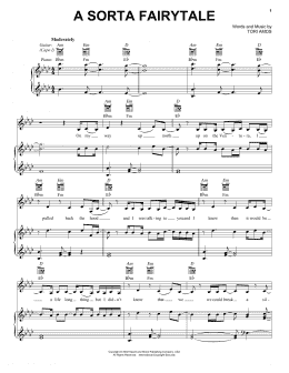 page one of A Sorta Fairytale (Piano, Vocal & Guitar Chords (Right-Hand Melody))