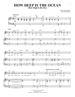 page one of How Deep Is The Ocean (How High Is The Sky) (Piano & Vocal)