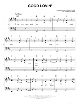 page one of Good Lovin' (Easy Piano)