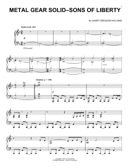 page one of Metal Gear Solid - Sons Of Liberty (Piano Solo)