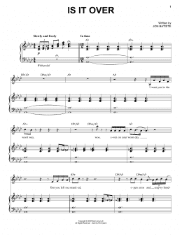 page one of Is It Over (Piano, Vocal & Guitar Chords (Right-Hand Melody))