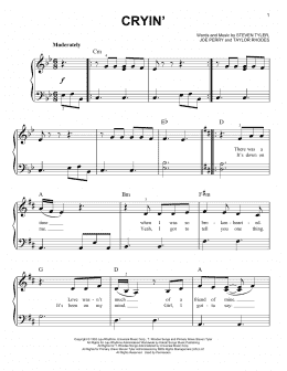 page one of Cryin' (Easy Piano)