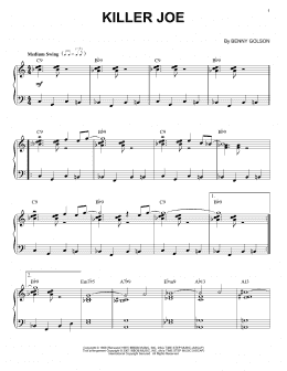 page one of Killer Joe (Piano Solo)