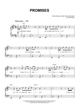 page one of Promises (feat. Sam Smith) (Easy Piano)