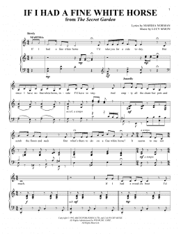 page one of If I Had A Fine White Horse (Piano & Vocal)