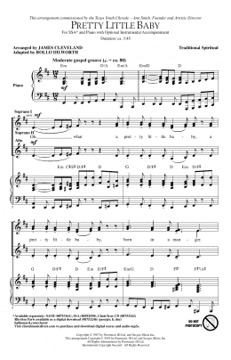 page one of Pretty Little Baby (arr. James Cleveland) (SSA Choir)