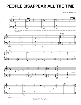 page one of People Disappear All The Time (from Outlander) (Piano Solo)