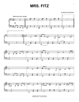 page one of Mrs. Fitz (from Outlander) (Piano Solo)