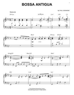 page one of Bossa Antigua [Jazz version] (arr. Brent Edstrom) (Piano Solo)