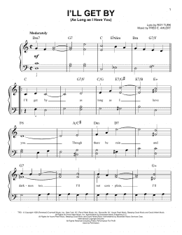 page one of I'll Get By (As Long As I Have You) (Easy Piano)