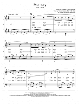 page one of Memory (from Cats) (arr. Phillip Keveren) (Educational Piano)