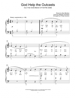 page one of God Help The Outcasts (from The Hunchback Of Notre Dame) (arr. Phillip Keveren) (Educational Piano)