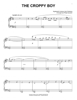 page one of The Croppy Boy (arr. Phillip Keveren) (Piano Solo)