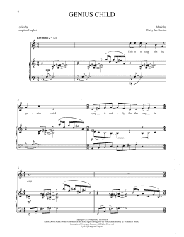 page one of Genius Child (Piano & Vocal)
