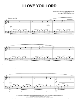 page one of I Love You Lord (arr. Phillip Keveren) (Piano Solo)