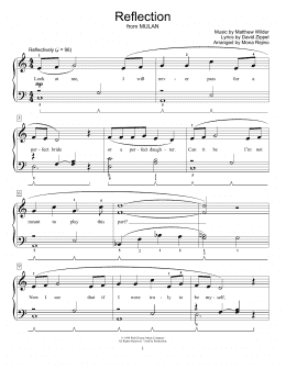 page one of Reflection (from Mulan) (arr. Mona Rejino) (Educational Piano)