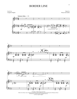 page one of Border Line (Piano & Vocal)