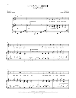 page one of Strange Hurt [Long version] (Piano & Vocal)