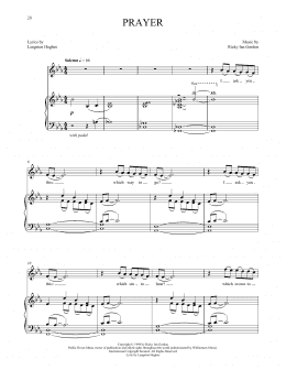 page one of Prayer (Piano & Vocal)