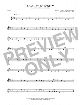 page one of Learn To Be Lonely (from The Phantom Of The Opera) (Violin Solo)