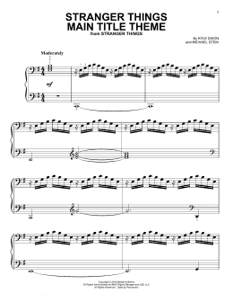page one of Stranger Things Main Title Theme (Easy Piano)