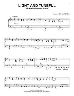 page one of Light And Tuneful (Wimbledon Opening Theme) (Piano Solo)