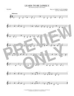 page one of Learn To Be Lonely (from The Phantom Of The Opera) (Trumpet Solo)