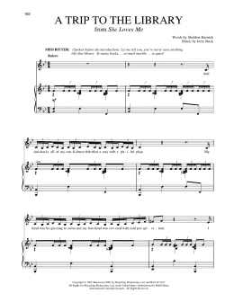 page one of A Trip To The Library (from She Loves Me) (Piano & Vocal)
