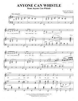 page one of Anyone Can Whistle (Piano & Vocal)