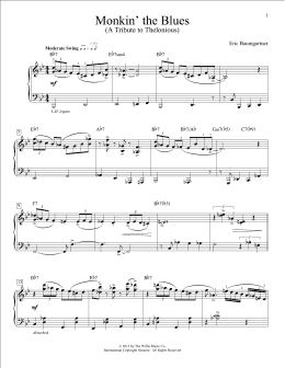 page one of Monkin' The Blues (A Tribute To Thelonious) (Educational Piano)