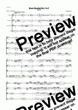 page one of Ramsöe - Brass Quartet No.1 in F