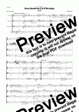 page one of Ramsöe - Brass Quartet No.2 in B flat major