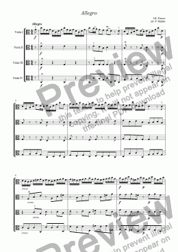 page one of Allegro - Viola Quartet