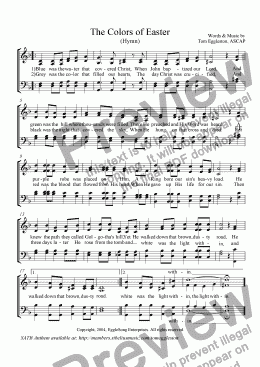 page one of The Colors of Easter (Hymn)