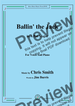 page one of Chris Smith-Ballin' the Jack,in A flat Major,for Voice and Piano